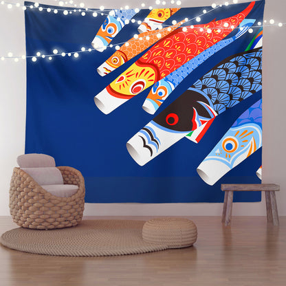 Feblilac Colorful Koi Flags Tapestry