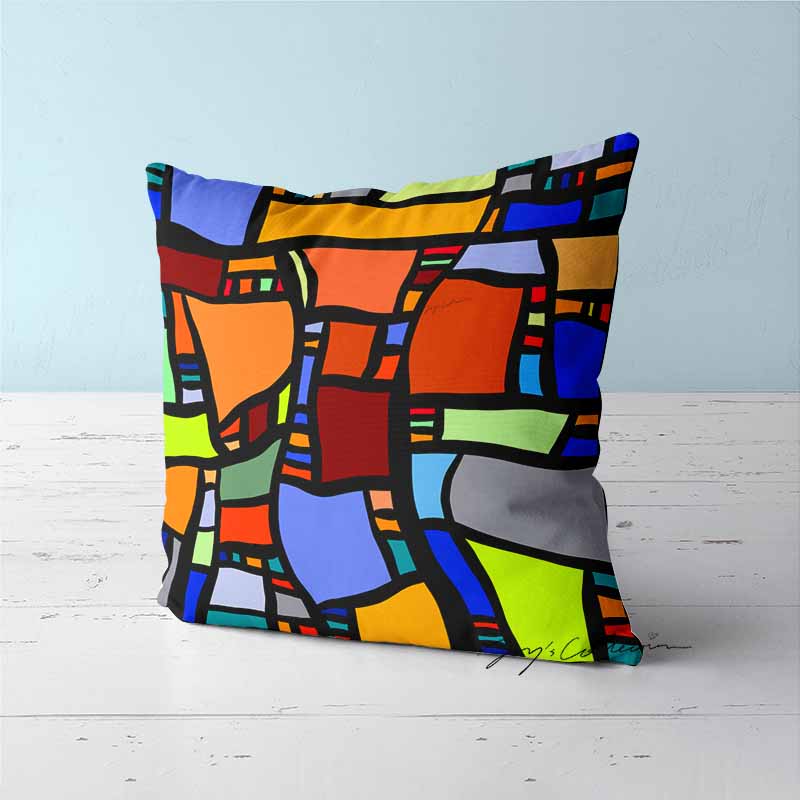 Feblilac Colorful Geometric Figure Cushion Covers Throw Pillow Covers