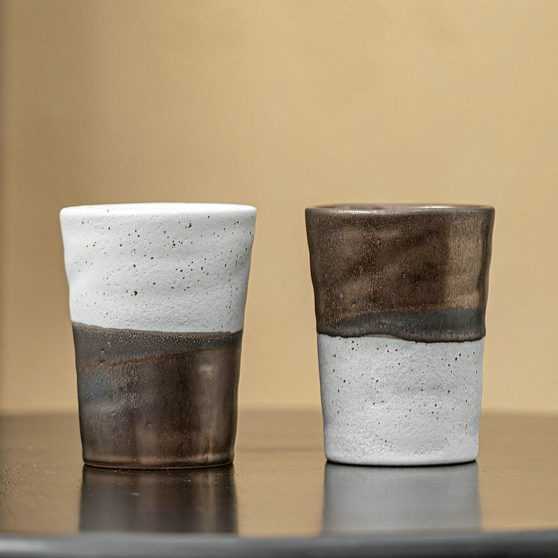 Feblilac Japanese Style Ceramic Mug Vintage Gradient Cup