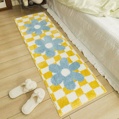 Decor Checkerboard Runner Bedroom Mat