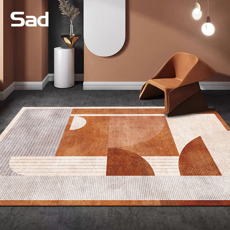 Feblilac Geometric Abstract Morandi Living Room Carpet