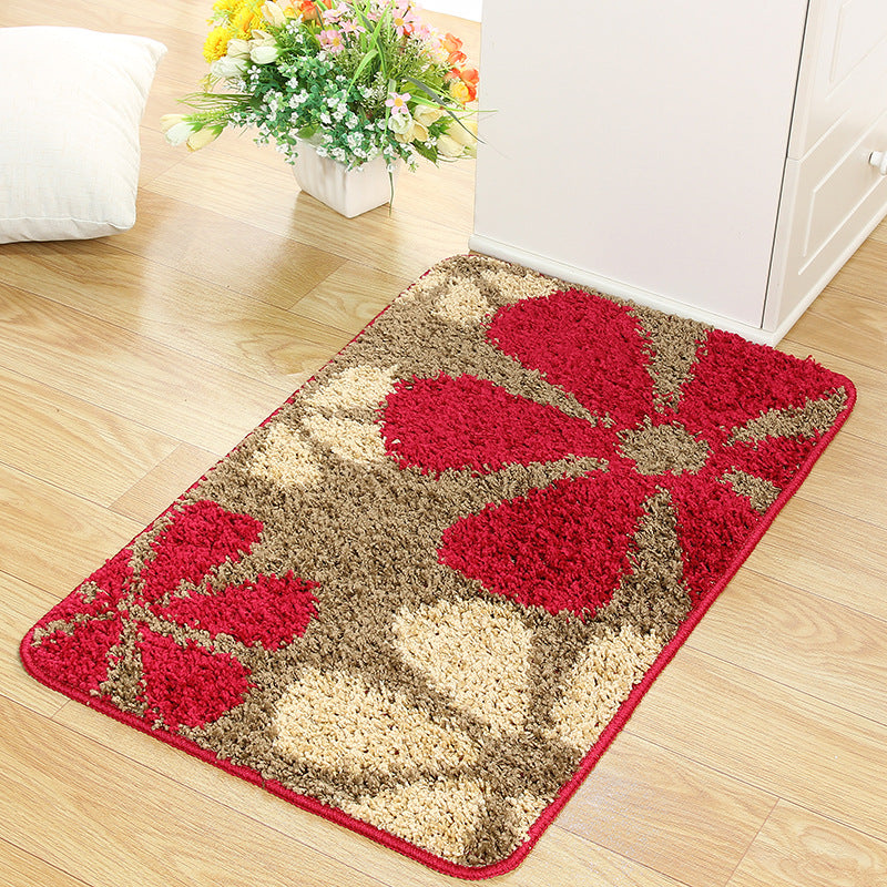 Feblilac Small Petal Flowers Tufted Bath Mat