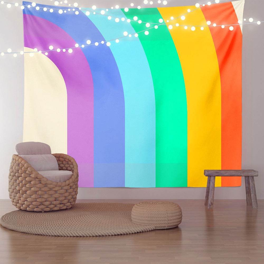 Feblilac Rainbow and Sun Tapestry