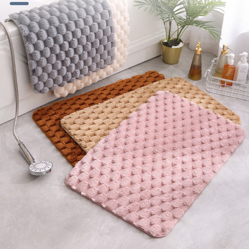 Feblilac Solid Raised Stones Bath Mat