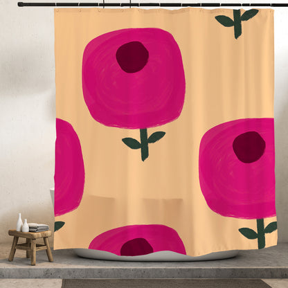 Feblilac Wildflowers Blooming Shower Curtain with Hooks