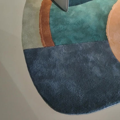 Feblilac Abstract Sea and Coast Handmade Tufted Acrylic Livingroom Carpet Area Rug