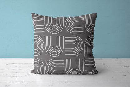 Feblilac Grey U Shaped Pattern Cushion Covers Throw Pillow Covers