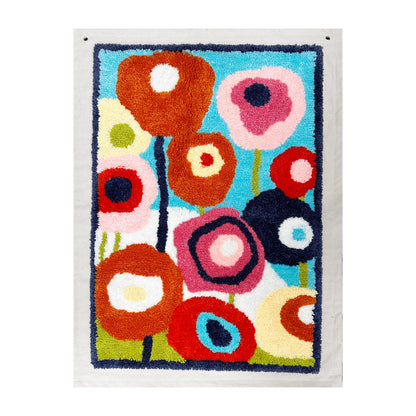 Feblilac Colorful Flowers Tufted Tapestry