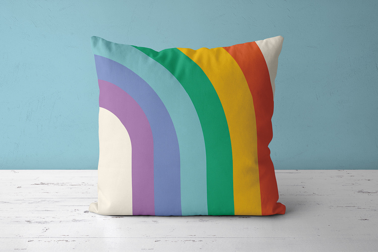 Feblilac Rainbow and Sun Cushion Covers Throw Pillow Covers