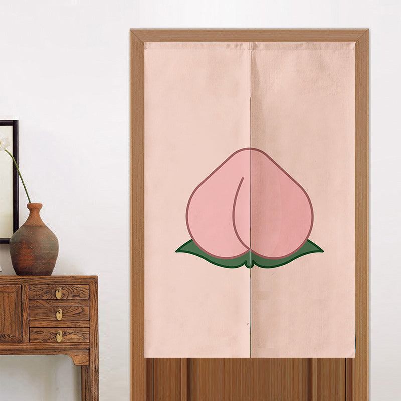 Feblilac Peach Door Curtain | Cute Room Divider Curtain