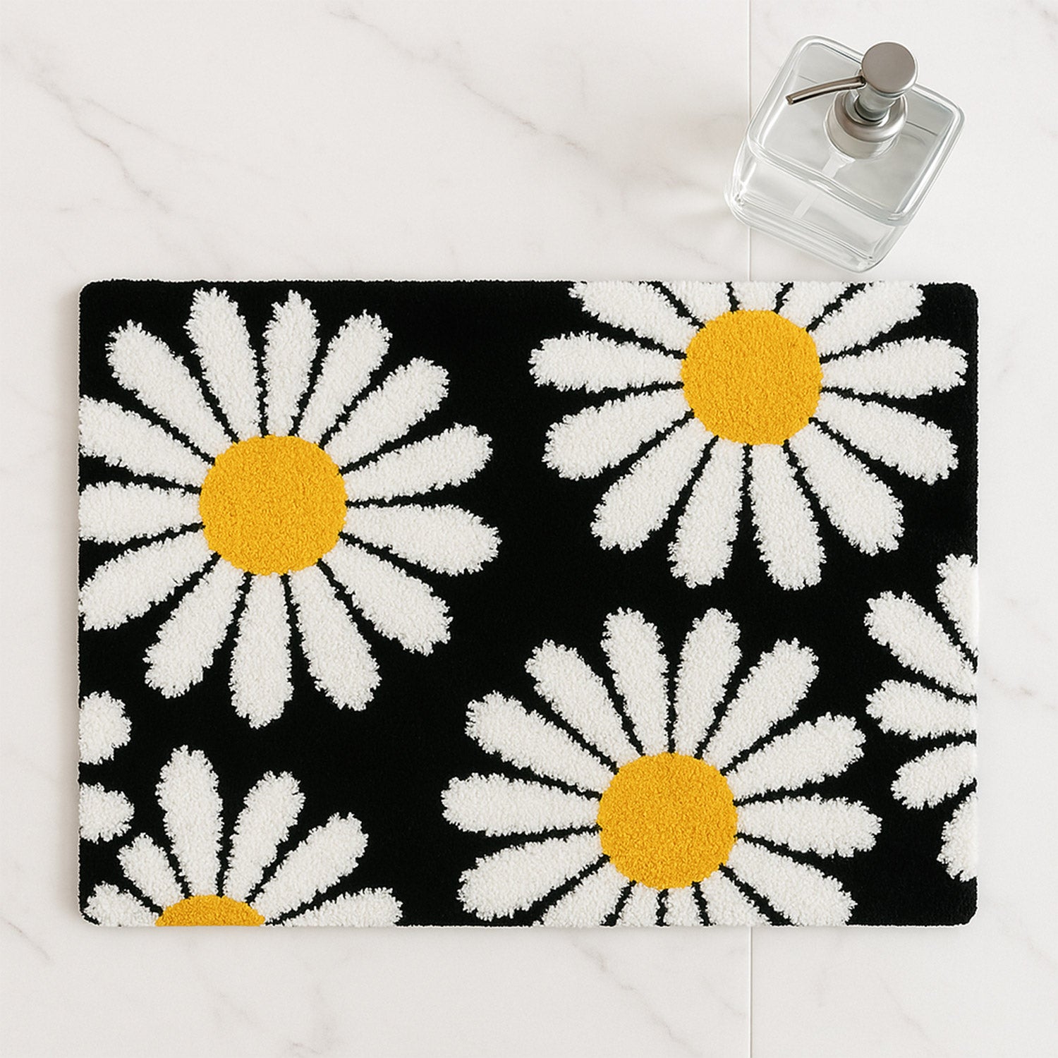 Feblilac Cute Green Daisy Bath Mat - view 11