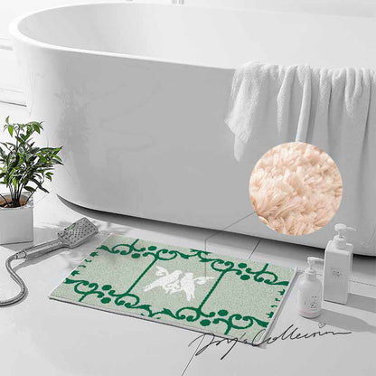 Feblilac Baroque Pigeon Tufted Bath Mat