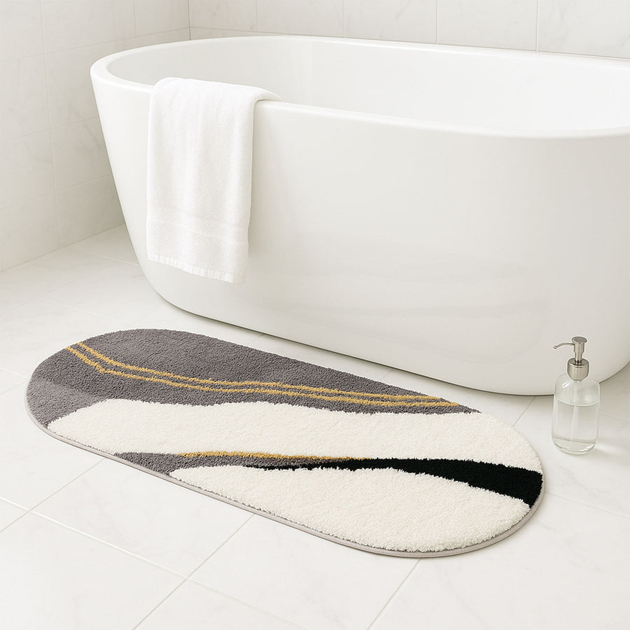 Feblilac Grey Gold-Plated Bedroom Runner Mat - view 4