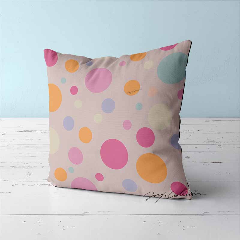 Feblilac Pink Polka Dots Geometric Cushion Covers Throw Pillow Covers