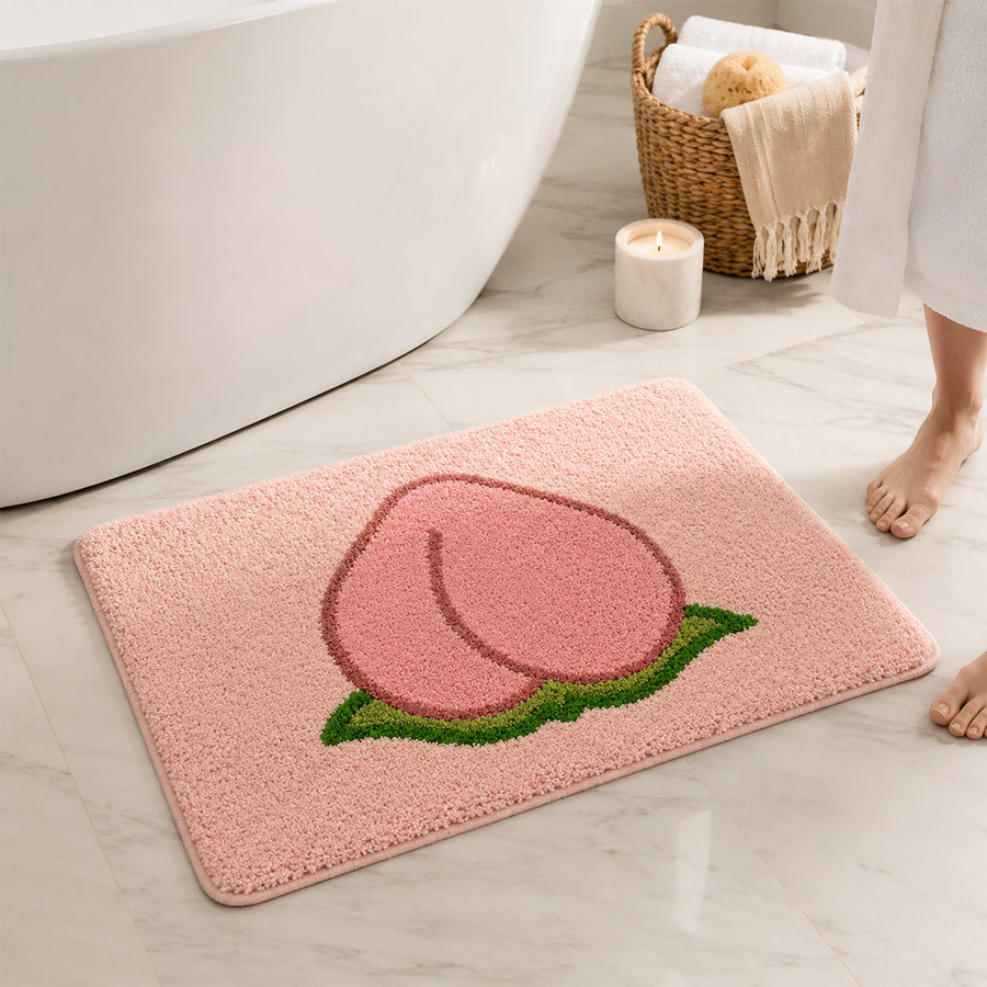 Feblilac Pink Peach Tufted Bath Mat