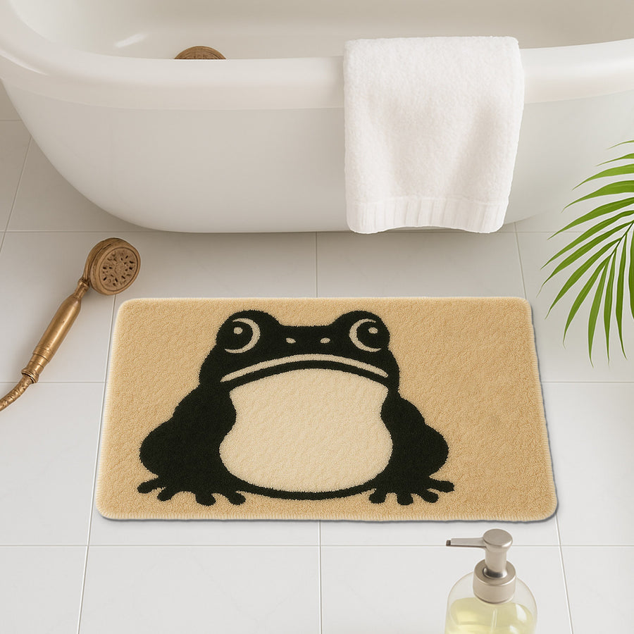 Feblilac Frog Tufted Bath Mat – Bold Amphibian Graphic, Fun & Playful Bathroom Rug - view 2