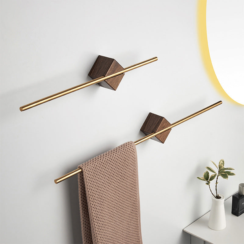 Feblilac Bathroom Towel Pole Balance pole Wall Mount Stand Holder