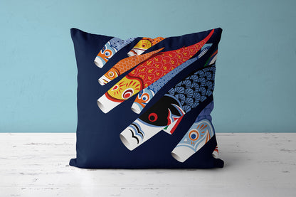 Feblilac Colorful Koi Flags Cushion Covers Throw Pillow Covers