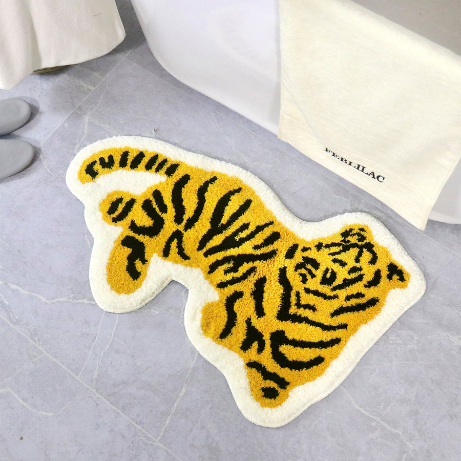 Tiger Bath Mat – Cute Tufted Tiger Rug for Bathroom, Bedroom & Entryway - view 2
