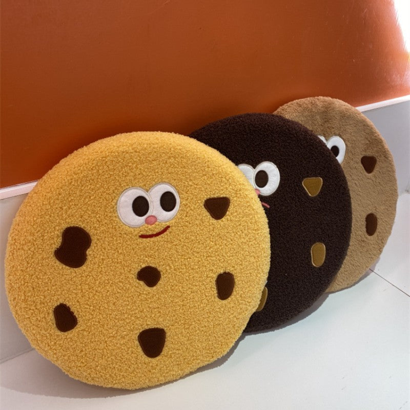 Feblilac Cute Cookie Teddy Velvet Memory Foam Cushion