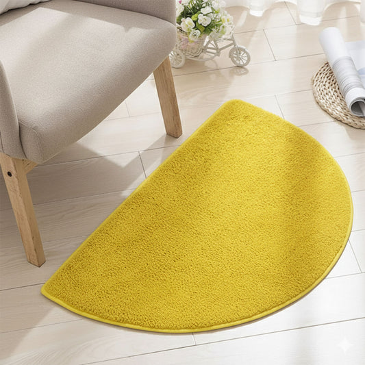 Solid Color Semicircle Bath Mat