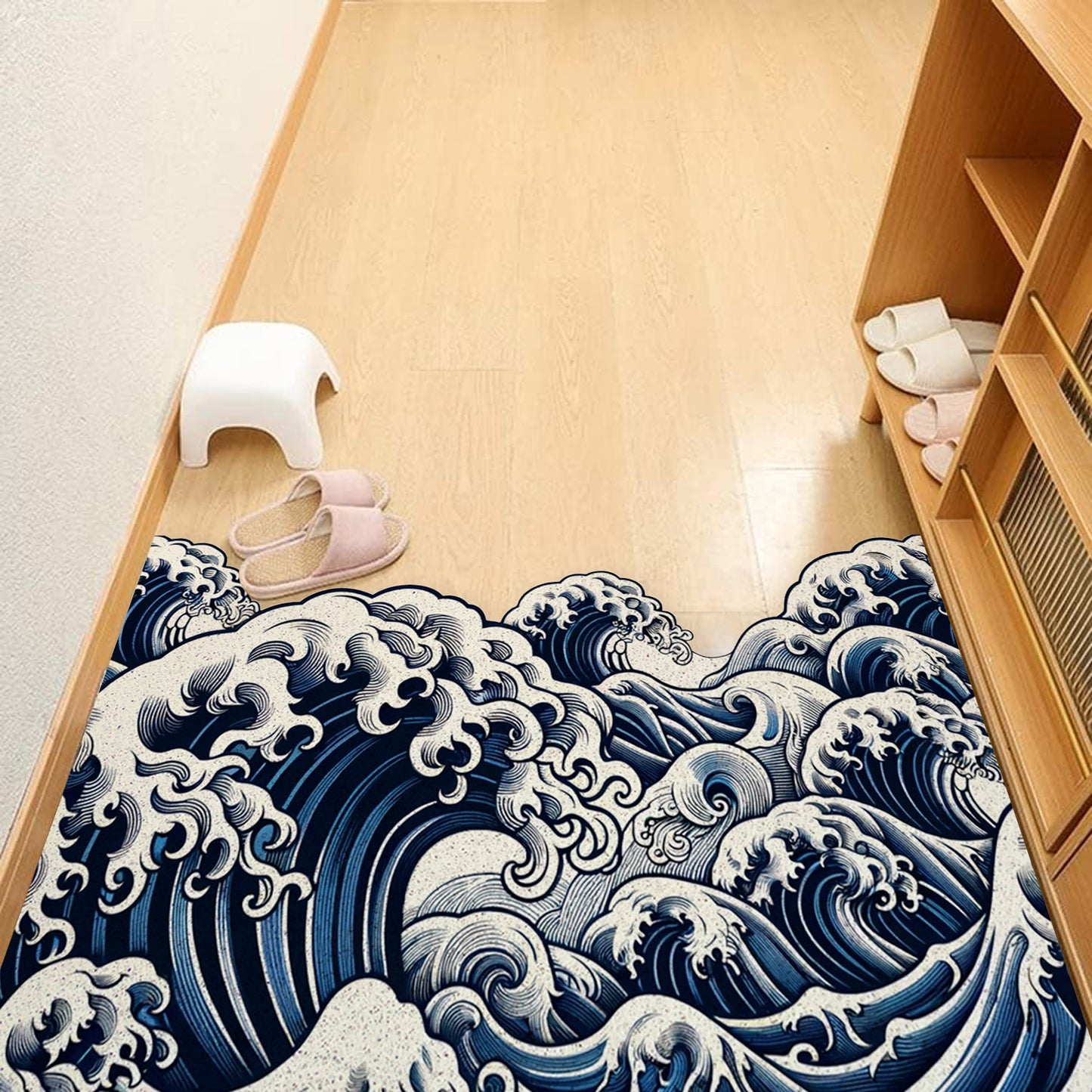 Feblilac Irregular waves PVC Coil Door Mat