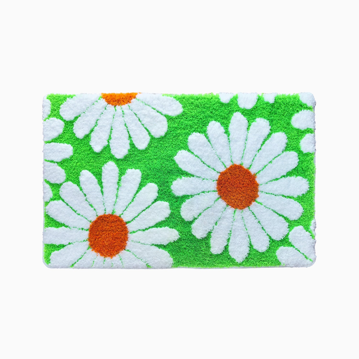 Feblilac Vibrant Daisy Flower Bathroom Mat