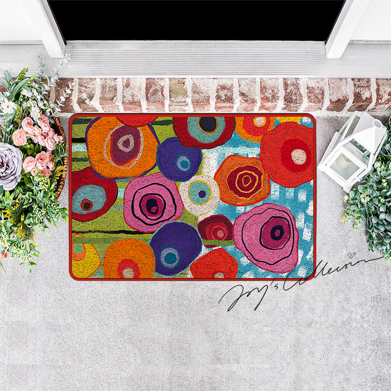 Feblilac Colorful Flowers Garden Fluff Nylon Door Mat @Joy's design - view 2