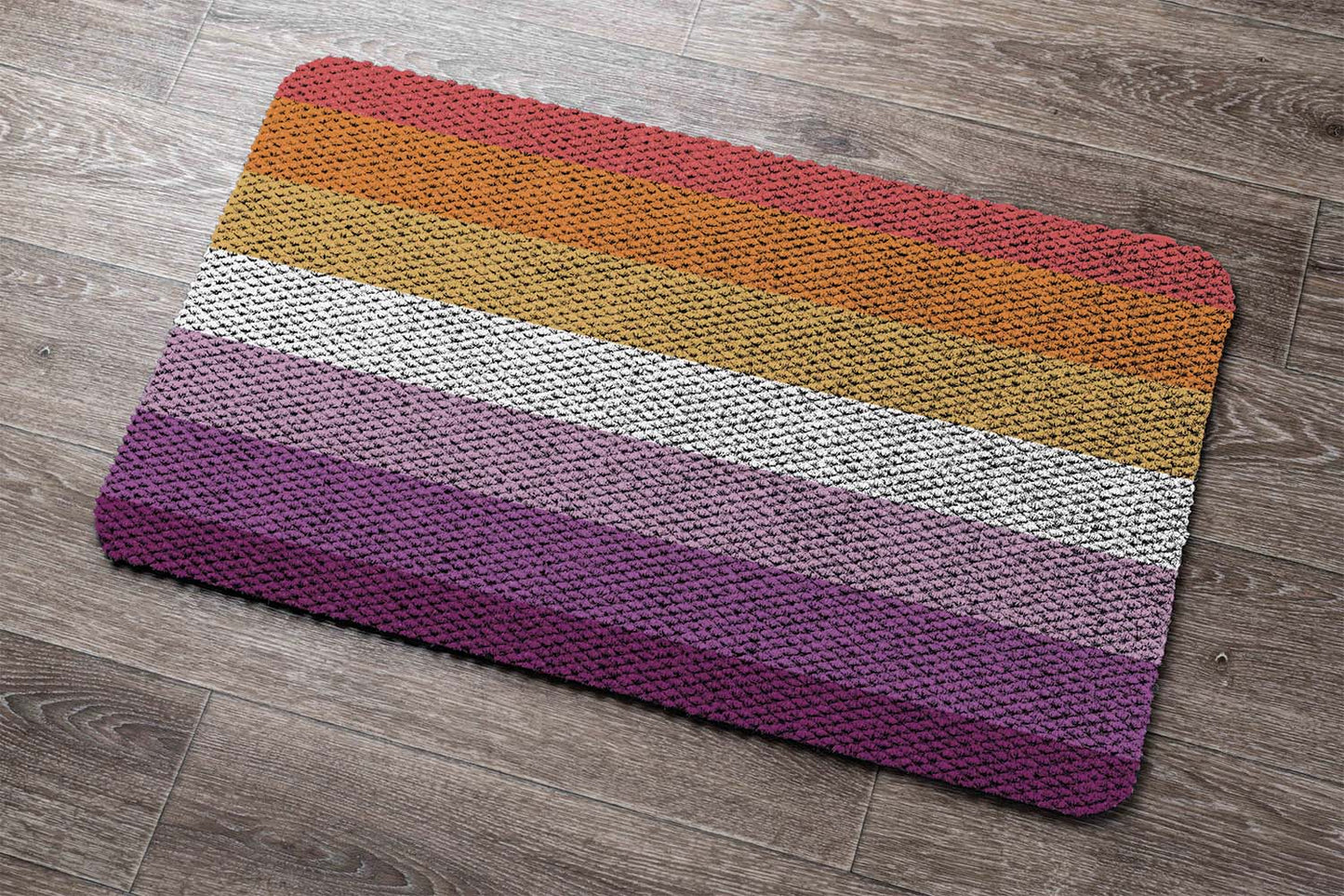 Feblilac Purple and Red LGBT Flag Nylon Door Mat