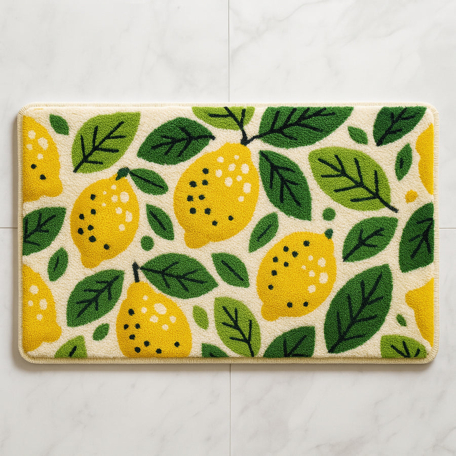 Feblilac Lemon Tufted Bath Mat