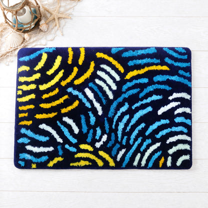 Line of Starry Night Bath Mat, Van Gogh Home Decor