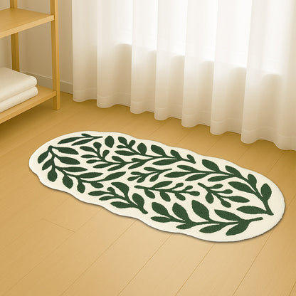 Feblilac Leaf Tufted Runner Bath Mat