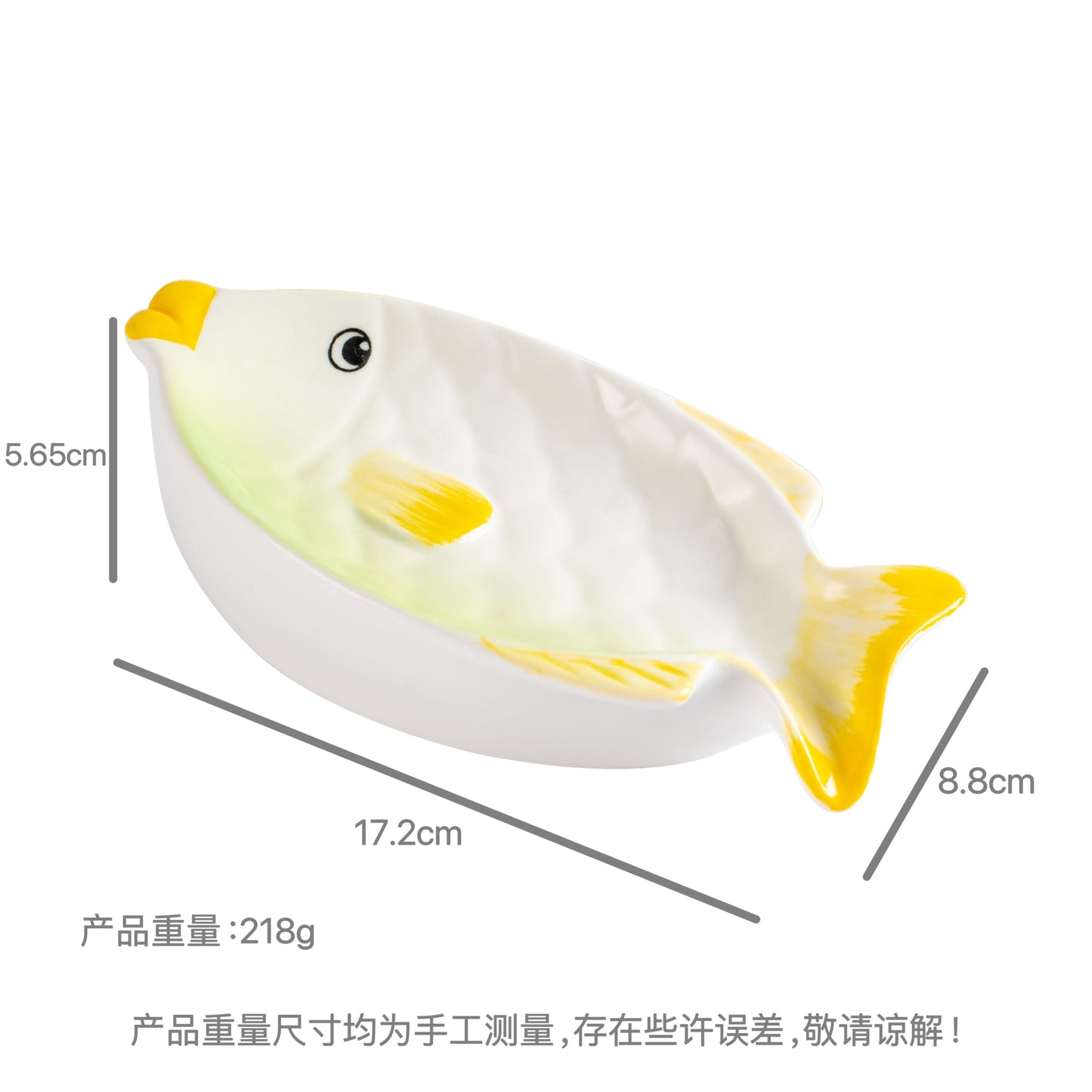 Feblilac Ceramic Original Colorful Fish Soap Box Bathroom