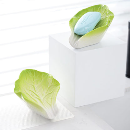 Feblilac Creative Cabbage Baicai Soap Box for Bathroom