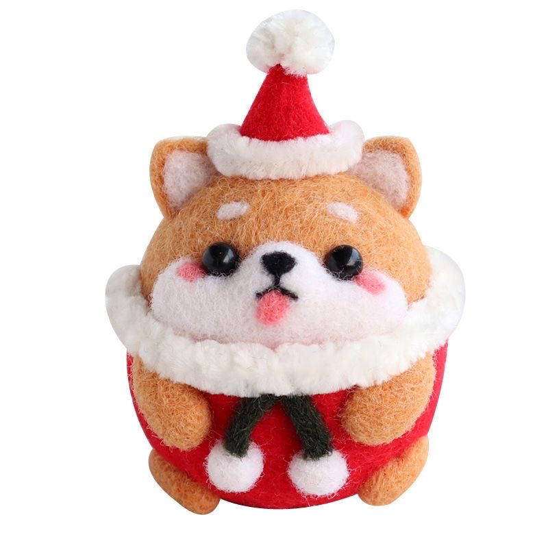 Cute Christmas Needle Felting Kit, Animal Felting Kit, Wool Felting Kit with Tools, Holiday Decor - view 9