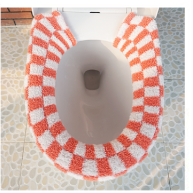 Feblilac Checkerboard Toilet Seat Cover