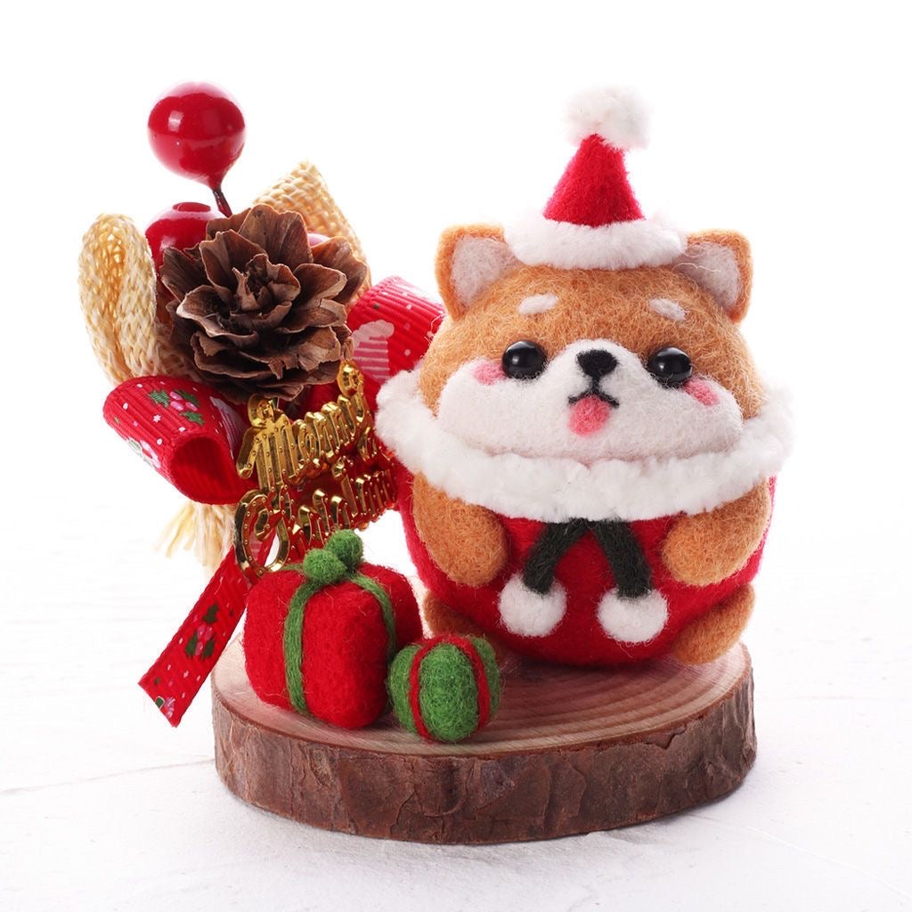Cute Christmas Needle Felting Kit, Animal Felting Kit, Wool Felting Kit with Tools, Holiday Decor - view 10