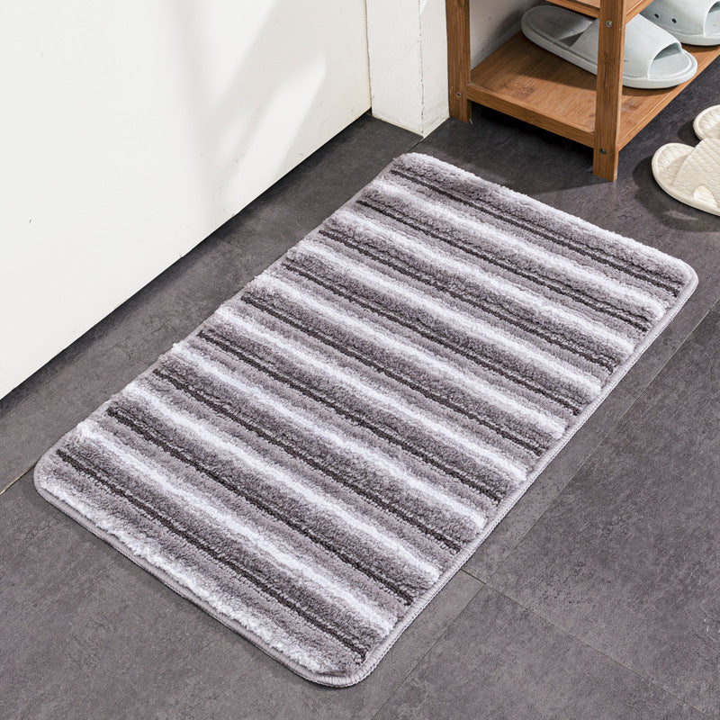 Feblilac Geometric Gradient Stripes Tufted Bath Mat