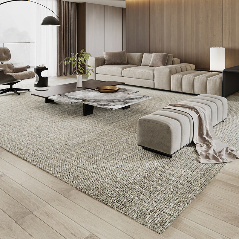 Feblilac Thicken Rectangular Solid Wool Living Room Carpet - view 2