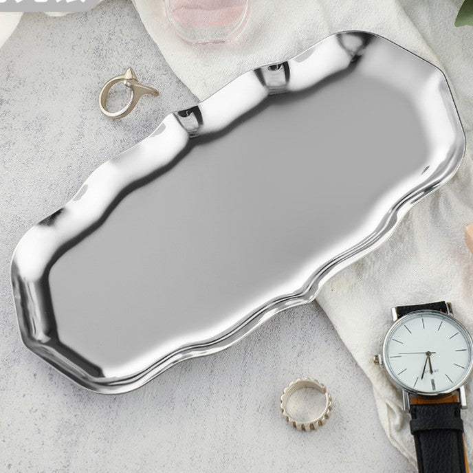 Feblilac Stainless Steel Jewellery Tray Cosmetic Storage Tray