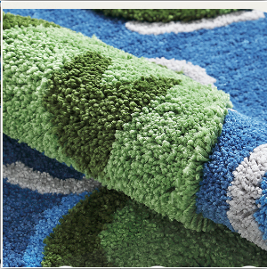 Feblilac Round Lunar Surface Handmade Tufted Acrylic Livingroom Carpet Area Rug
