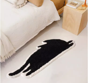 Feblilac Black Cut Tufted Bath Mat - view 2