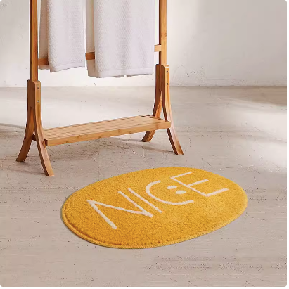 Feblilac Letter Nice Tufted Bath Mat