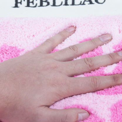 Feblilac You Look Good Pink Hurger Tufted Bath Mat