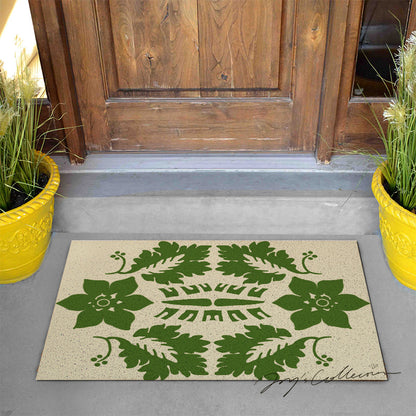 Feblilac Flowers and Plants Baroque PVC Coil Door Mat