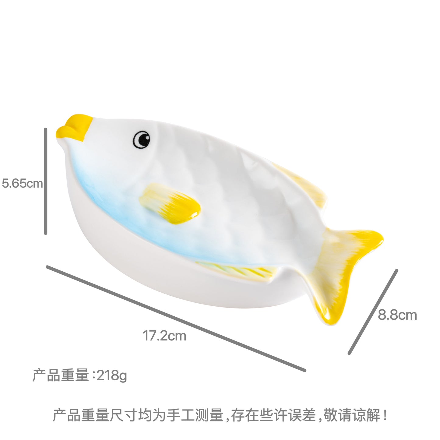 Feblilac Ceramic Original Colorful Fish Soap Box Bathroom