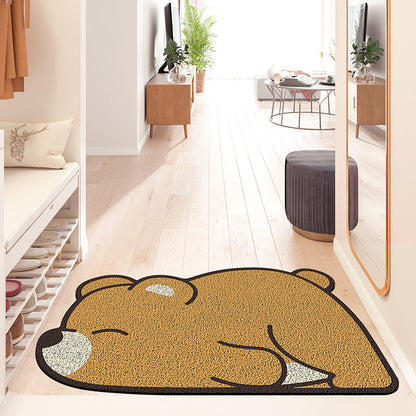 Feblilac Sleeping Panda PVC Coil Door Mat