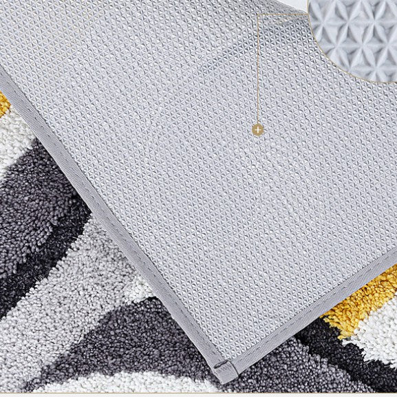 Feblilac Spray Geometric Pattern Tufted Bath Mat