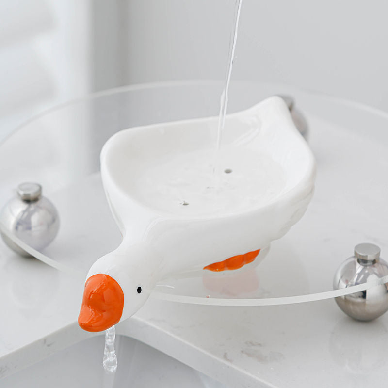Feblilac Duck Elephant Soap Box for Bathroom - view 2