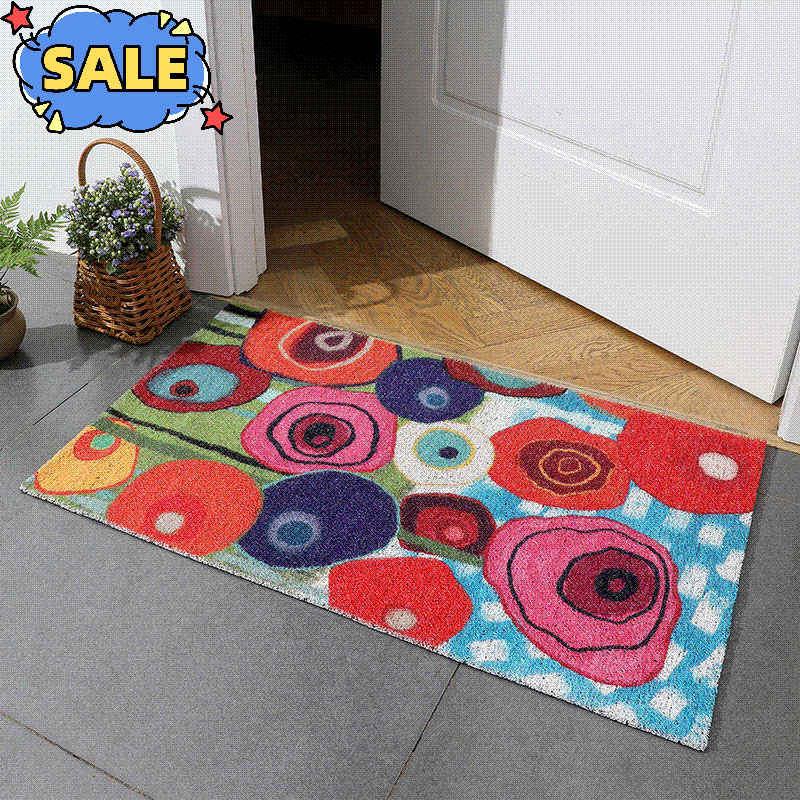 Colorful Flower Garden PVC coil Door Mat @Joy's design - Feblilac® Mat